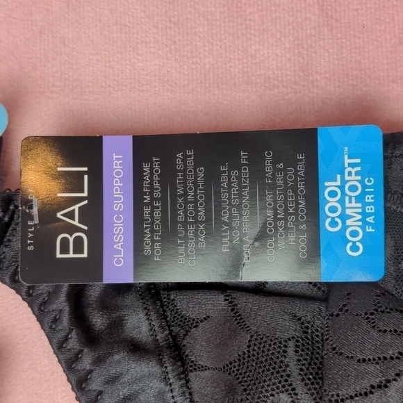 Bali 2 Pack Black and Tan All Around Support Back Smoothing Bras size 36C - Picture 3 of 6